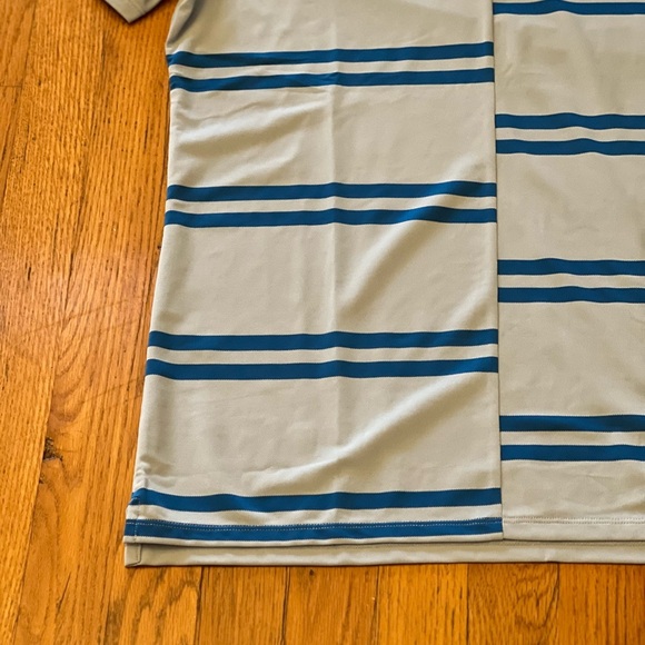 NEW G/FORE Mens Striped Offset Golf Polo Shirt Size Small Blue Short Sleeve - Picture 6 of 10
